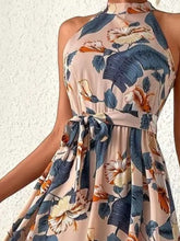 Load image into Gallery viewer, Tied Floral Sleeveless Dress