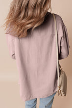 Load image into Gallery viewer, Light Pink Corduroy Flap Pocket Button Up Shacket