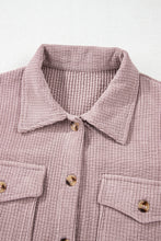 Load image into Gallery viewer, Light Pink Corduroy Flap Pocket Button Up Shacket