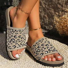 Load image into Gallery viewer, Leopard Open Toe Sandals