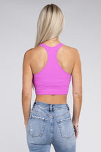 Load image into Gallery viewer, Ribbed Cropped Racerback Tank Top