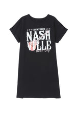 Load image into Gallery viewer, Black Nashville Music Festival Trending T-Shirt Dress