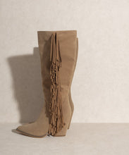 Load image into Gallery viewer, OASIS SOCIETY OUT WEST - Knee-High Fringe Boots