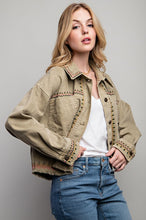 Load image into Gallery viewer, EMBROIDERED WASH COTTON JACKET