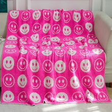 Load image into Gallery viewer, Blanket ALL SMILES Pattern Reversible Blanket