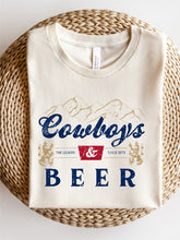 Load image into Gallery viewer, Cowboys and Beer Graphic Tee