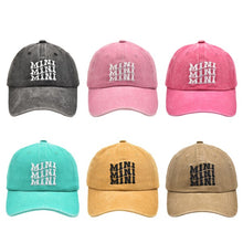 Load image into Gallery viewer, Mama Mini Stacked Matching Mom Me Hats Caps