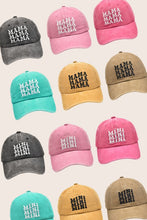 Load image into Gallery viewer, Mama Mini Stacked Matching Mom Me Hats Caps