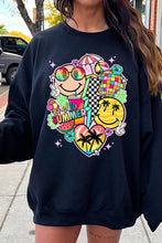 Load image into Gallery viewer, Hello Summer Collage Graphic Fleece Sweatshirts