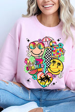 Load image into Gallery viewer, Hello Summer Collage Graphic Fleece Sweatshirts