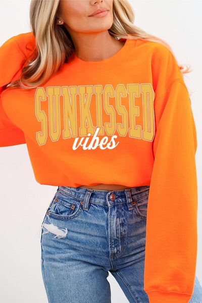 Sunkissed Vibes Graphic Fleece Sweatshirts