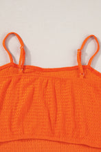 Load image into Gallery viewer, Orange Textured Tassel Hem Cropped Cami Top