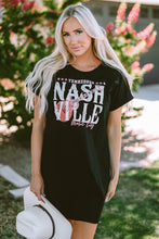 Load image into Gallery viewer, Black Nashville Music Festival Trending T-Shirt Dress