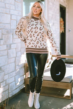 Load image into Gallery viewer, Leopard Mock Neck Long Sleeve Sweater