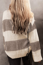 Load image into Gallery viewer, Simply Taupe Colorblock Loose Pullover Sweater