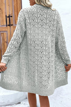 Load image into Gallery viewer, Openwork Button Down Long Sleeve Cardigan