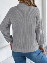 Load image into Gallery viewer, Cutout V-Neck Long Sleeve Sweater