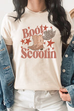 Load image into Gallery viewer, Boot Scootin Winged Cowboy Boots Stars Graphic Tee