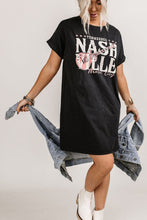 Load image into Gallery viewer, Black Nashville Music Festival Trending T-Shirt Dress