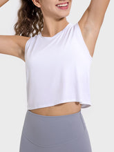 Load image into Gallery viewer, Drawstring Cutout Round Neck Active Tank