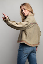 Load image into Gallery viewer, EMBROIDERED WASH COTTON JACKET