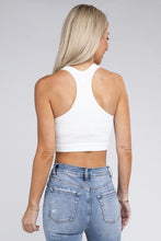 Load image into Gallery viewer, Ribbed Cropped Racerback Tank Top