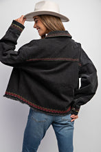 Load image into Gallery viewer, EMBROIDERED WASH COTTON JACKET