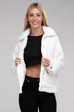 Load image into Gallery viewer, Cozy Sherpa Button-Front Jacket