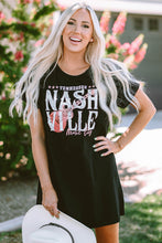 Load image into Gallery viewer, Black Nashville Music Festival Trending T-Shirt Dress