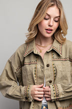 Load image into Gallery viewer, EMBROIDERED WASH COTTON JACKET