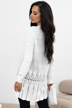 Load image into Gallery viewer, White Crochet Hollow Out Open Front Cardigan