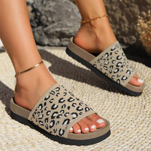 Load image into Gallery viewer, Leopard Open Toe Sandals