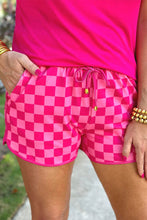 Load image into Gallery viewer, Drawstring Checkered Shorts with Pockets