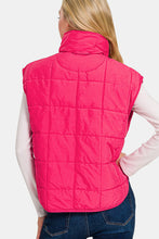 Load image into Gallery viewer, Zenana Zip Up Cropped Puffer Vest with Pockets