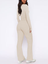 Load image into Gallery viewer, V-Neck Long Sleeve Top and Pants Set