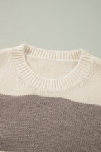 Load image into Gallery viewer, Simply Taupe Colorblock Loose Pullover Sweater