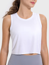 Load image into Gallery viewer, Drawstring Cutout Round Neck Active Tank