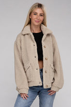 Load image into Gallery viewer, Cozy Sherpa Button-Front Jacket