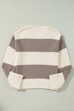 Load image into Gallery viewer, Simply Taupe Colorblock Loose Pullover Sweater