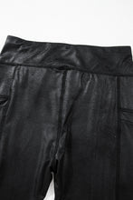 Load image into Gallery viewer, Black V Crossover High Waist Pocketed Leggings