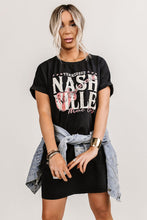 Load image into Gallery viewer, Black Nashville Music Festival Trending T-Shirt Dress