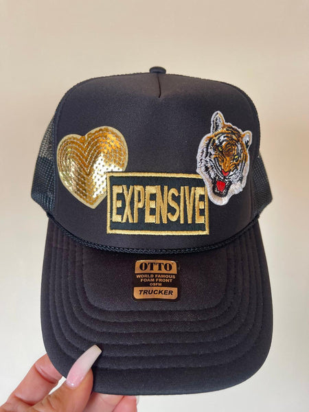 Expensive Patch Black Trucker Hat
