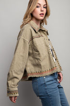 Load image into Gallery viewer, EMBROIDERED WASH COTTON JACKET