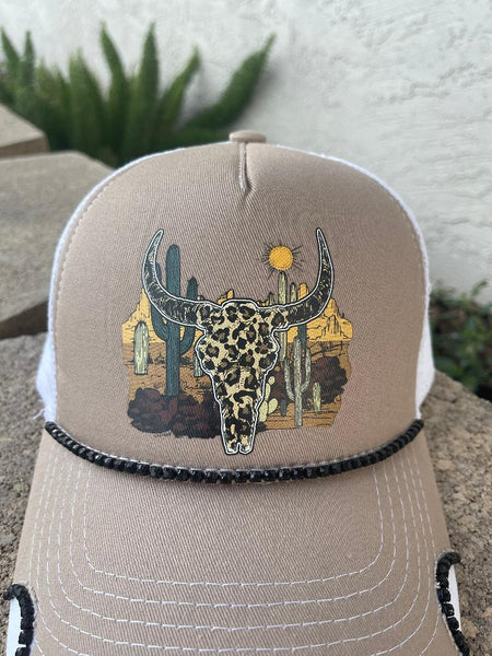 Leopard Bull Custom Trucker Hat