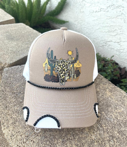 Leopard Bull Custom Trucker Hat