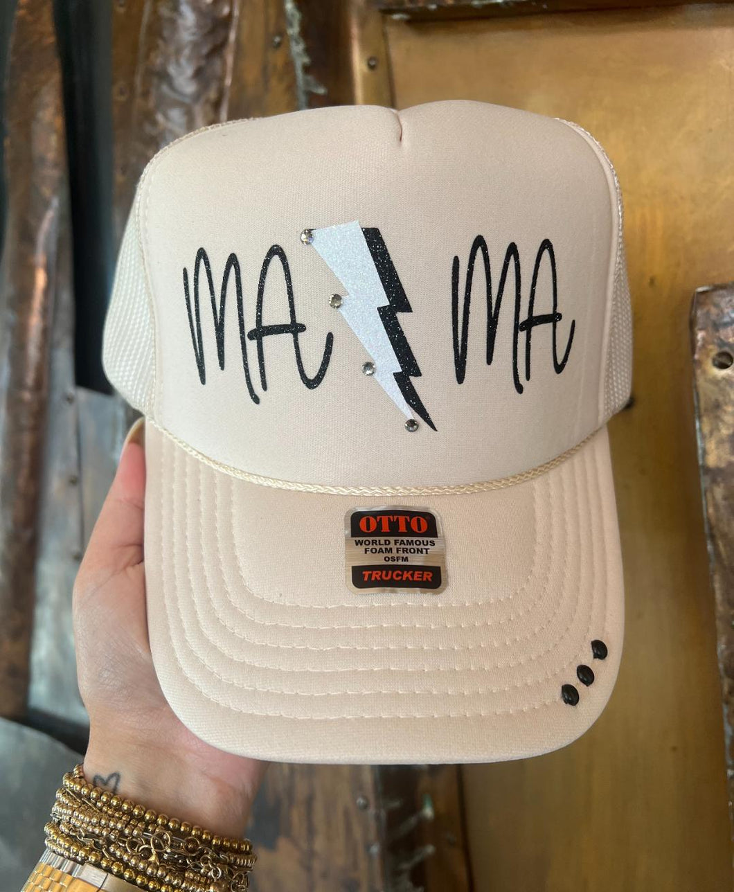 Tan Mama Bolt Trucker Hat