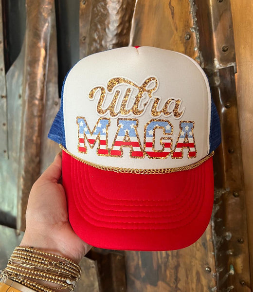 Ultra Maga Two Tone Mesh Trucker Hat