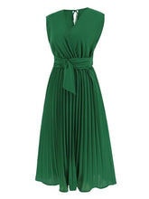 Load image into Gallery viewer, Tied Surplice Pleated Tank Dress