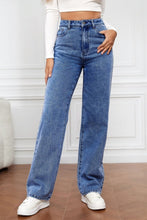 Load image into Gallery viewer, High Waist Straight Jeans