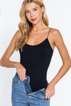 Load image into Gallery viewer, ACTIVE BASIC Ribbed Round Neck Seamless Cami Bodysuit